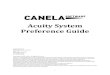 Acuity System Preference Guide - Canela Software · 2019. 9. 17. · Acuity System Preference Guide Canela Software 31805 Temecula Parkway Suite 791 Temecula, CA 92592 P 310 ... system,