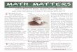 math matterSpi.math.cornell.edu/News/MathMatters/MM2014.pdfmath matterS D M C U I NY D Letter From the Chair, Laurent SaLoFF-CoSte or almost 150 years, Cornell mathematicians have