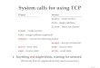 System calls for using TCP - Stanford University · 2006. 10. 5. · System calls for using TCP Client Server socket – make socket bind – assign address listen – listen for