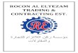 ROCON AL ELTEZAM TRADING & CONTRACTING EST....hand rails cloumn and wall cladding ss tables. trolles, counters, sinks and sink tables ss base and wall cabinets marble reception counters,
