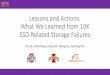 Lessons and Actions: What We Learned from 10K SSD-Related ... · •Reported As SSD-Related •10k RASR Failures •2-year study •Lessons and actions from three aspects: •Software