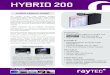 HYBRID 200 Datasheet v4 - Raytec Ltd...HY200-30 HYBRID 200, 2 x 30˚ IR, 850nm, 30˚ WL + PSU 112m (367t) 70m (230ft) HY200-50 HYBRID 200, 2 x 50˚ IR, 850nm, 50˚ WL + PSU 80m (262ft)