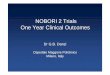 NOBORI 2 Trials One Year Clinical OutcomesDr. G.B. Danzi • Executive Operational Committee: • B. Chevalier • P. Urban • W. Wijns • M. Wiemer • J. Goicolea • A. Serra