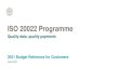 ISO 20022 Programme TEMPLATE - Swift · • SWIFT publishes this reference document to support customers in planning and budgeting for 2021 (and 2022) based on the updated ISO 20022