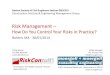 Risk Management · 2016. 9. 11. · Methods Generic risk management according to ISO 31000. Design and integration of methods (e.g. ISO 31010) according to project or enterprise requirements