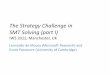 The Strategy Challenge in SMT Solving (part I) · IWS 2012, Manchester, UK Leonardo de Moura (Microsoft Research) and Grant Passmore (University of Cambridge) A Satisfiability Checker