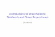 Distributions to Shareholders: Dividends and Share Repurchasescommerce.du.ac.in/web/uploads/e - resources 2020 1st/MBA... · 2020. 4. 22. · Dividends and Share Repurchases Dividend