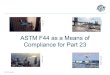 ASTM F44 as a Means of Compliance for Part 23 F44 as Means of...(ASTM sits here) −Consensus is developed by representatives of all sectors that have an interest in the use of the