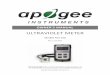 ULTRAVIOLET METER - Apogee Instruments · 2020. 10. 28. · Maintenance and Recalibration ... energy flux density units of watts per square meter (W m-2, equal to Joules per second