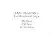 CSE 140, Lecture 2 Combinational Logiccseweb.ucsd.edu/classes/sp17/cse140-a/slides/lec2.pdf2 Combinational Logic Outlines 1. Introduction • Scope • Boolean Algebra (Review) •