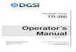 TR-200 Opertator's Manual v 1... · Peristaltic Pump TR-200 Operator’s Manual Version 1.21 Durham Geo Slope Indicator 2175 West Park Court Stone Mountain, GA 30087 USA Phone: 800-837-0864