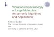 Vibrational Spectroscopy of Large Moleculescassam/Workshop10/Presentations/...Vibrational Spectroscopy of Large Molecules: Anharmonic Algorithms and Applications R. Benny Gerber The