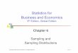 Statistics for Business and Economicsmx.nthu.edu.tw/~chaoenyu/stat2020-10.pdf · 2020. 12. 31. · Statistics for Business and Economics 9th Edition, Global Edition Chapter 6 Sampling