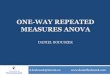 ONE-WAY REPEATED MEASURES ANOVA - Webs repeated mea… · SPSS procedure for One-Way repeated-measures ANOVA . Interpretation of SPSS output Maluchly’s Test of Sphericity The sphericity