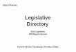 Legislative Directory - Kansas Secretary of State4 Governor Kathleen Sebelius (785) 296-3232 Dem. 2nd Floor, State Capitol Fax: (785) 296-7973 300 S.W. 10th Ave. Topeka 66612-1590