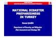 NATIONAL DISASTER PREPAREDNESS IN TURKEY...– 11% of total population is located in landslide ar eas – 16% of total disaster losses are due to landslides . 2 Turkey is prone to