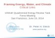 Framing Energy, Water, and Climate...Bio/background for Dr. Gleick Dr. Peter Gleick co-founded and leads the Pacific Institute in Oakland, one of the most innovative, independent non-