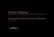 First Voice - Nova Scotia Voice engagements: engaging clients with lived experience. The information