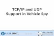 TCP/IP and UDP Support in Vehicle Spy · 3 April 30, 2019 VSPY TCP/IP Support •TCP is managed as a “Virtual Network” •Single TCP Message = Multiple MAC Frames •TCP/IP Tab