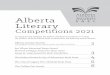 Alberta Literary Lit Awards Guidelines/2021...2 For information contact the Writers' Guild of Alberta: 780.422.8174, 1.800.665.5354 (toll free) or mail@writersguild.ca Submission Guidelines