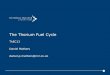 The Thorium Fuel Cycle - Indico...Thorium fuel cycles Options for a thermal reactor are: •Once-through fuel cycle with Th-232 as alternative fertile material to U-238 with U-235