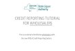 CREDIT REPORTING TUTORIAL FOR WHOLESALERS · 2018. 6. 29. · CREDIT REPORTING TUTORIAL ... • Note that each record shows the ID of the user who added the record or batch of records