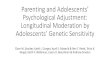 Parenting and Adolescents’ Psychological Adjustment: Longitudinal Moderation … · 2020. 11. 17. · Parenting and Adolescents’ Psychological Adjustment: Longitudinal Moderation
