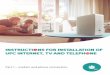 INSTRUCTI˜NS FOR INSTALLATION OF UPC INTERNET, TV AND ... · Refer to the manual supplied with your phone for detailed information on connecting and setup. 6. Setting up basic TV