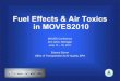 Fuel Effects & Air Toxics in MOVES2010...Fuel Effects & Air Toxics in MOVES2010 MOVES Conference Ann Arbor, Michigan June 14 –16, 2011 Edward Glover Office of Transportation & Air