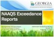 NAAQS Exceedance Reports - cleanairact.org · •“Exceedance” of the NAAQS PM 2.5 24-hour measurement > 35 mg/m3 Ozone 8-hour measurement > 70 ppb SO 2 1-hour measurement > 75