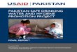 PAKISTAN SAFE DRINKING WATER AND HYGIENE ......PSDW-HPP aimed to increase the effectiveness and sustainability of the Government of Pakistan’s clean drinking water programs by conducting