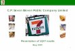C.P. Seven Eleven Public Company Limited · Presentation of 1Q07 results May 2007. 2 Financial Highlights Consolidated Total Revenue 26,128 28,334 +8.4% Net Profits 489 583 +19.2%