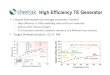 High Efficiency TE Generator - ARPA-E · 2020. 9. 3. · High Efficiency TE Generator Hot-Side Temperature (∞C) 200 400 600 800 1000 Efficiency (%) 0 5 10 15 20 25 30 35 Bi 2 Te