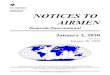 Federal Aviation Administration NOTICES TO AIRMEN · 2020. 1. 2. · U.S. Department of Transportation Federal Aviation Administration Air Traffic Products and Publications Team NOTICES