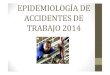 2 EPIDEMIOLOGÍA DE ACCIDENTES DE TRABAJO 2014...Accidentes Reportados Según Forma de Accidente Cusco 2014 Laincidencia por formadeaccidenteconcentrael 20%, losaccidentes«punzocortantes»,