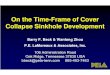 On the Time-Frame of Cover Collapse Sinkhole Development On t… · Sinkhole (Karst) Development • Dissolution is the basic karst process. • Karst forms on rocks that are soluble--mostly
