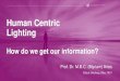 Human Centric Lighting - Hem - Elfack...Human Centric Lighting How do we get our information? Author Myriam Aries Created Date 5/9/2019 1:22:58 PM 
