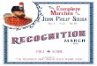 Recognition March (circa 1880) · 2017. 5. 27. · Recognition March (circa 1880) For many years the only suggestion of this composition’s existence was an eleven-measure excerpt