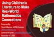 Using Children’s Literature to Make Real-World Mathematics … · 2020. 11. 19. · In today’s session we will: Use children’s literature to explore strategies and activities