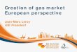 Creation of gas market European perspective · 2014 Calculated gas sourcing cost compared to TTF (= 23.7 € /MWh) Note: Suppliers’ sourcing costs assessment based on a weighted