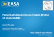 Personnel Carrying Device System (PCDS) an EASA update€¦ · Personnel Carrying Device System (PCDS) an EASA update TE.GEN.00409-001 Lionel Tauszig Senior Project Certification