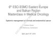 6th ESO-ESMO Eastern Europe 2019 Masterclass in ......2019/04/16  · as companion diagnostic test 12 June 2018 ESO-ESMO EEBR Masterclass 2019 Endometrial Cancer Epidemiology The most