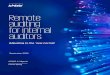 Remote auditing for internal auditors · 2021. 1. 27. · travel restrictions and increasing obligations to work from home implies that remote auditing is no longer an option, but