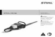 STIHL HS 82 · 2019. 10. 21. · STIHL HS 82 WARNING Read Instruction Manual thoroughly before use and follow all safety precautions – improper use can cause serious or fatal injury