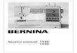 Daniel Reetz, camera hacker, artist, engineer. › bernina › Bernina_1130_Service_Manual.pdf2. Technical data BERNINA models 1130—1120 Stitch lenght max. forward 5 mm max. reverse