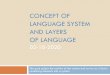 CONCEPT OF LANGUAGE SYSTEM AND LAYERS OF LANGUAGE · 2020. 2. 10. · Minimal pairs method to elicit phonemes 3 the two sounds are declared to make a minimal pair and each sound is