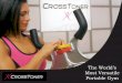 The World s Most Versatile Portable Gym · 2019. 7. 10. · The secret behind CrossToner is the novel shape and power bands that use space age materials and ingenius design and engineering