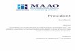 Handbook - MemberClicks · 2018. 1. 11. · President Handbook Abstract This handbook is an introductory guide for MAAO presidents, vice president and 2nd vice president. It contains