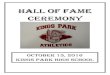 HALL OF FAME CEREMONY - Kings Park High School · 2017. 12. 13. · Athletic Hall of Fame Showcase Unveiling 12:00pm Homecoming Parade 1:15pm Pre-Game Hall of Fame Introductions 1:30pm