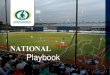 NATIONAL Playbook - SportsTG · 2020. 2. 11. · OUTFIELD KEY POINTS See the base runner touch ﬁrst base. Cover ﬁrst in case of wide turn by batter base runner. CoverSECOND second
